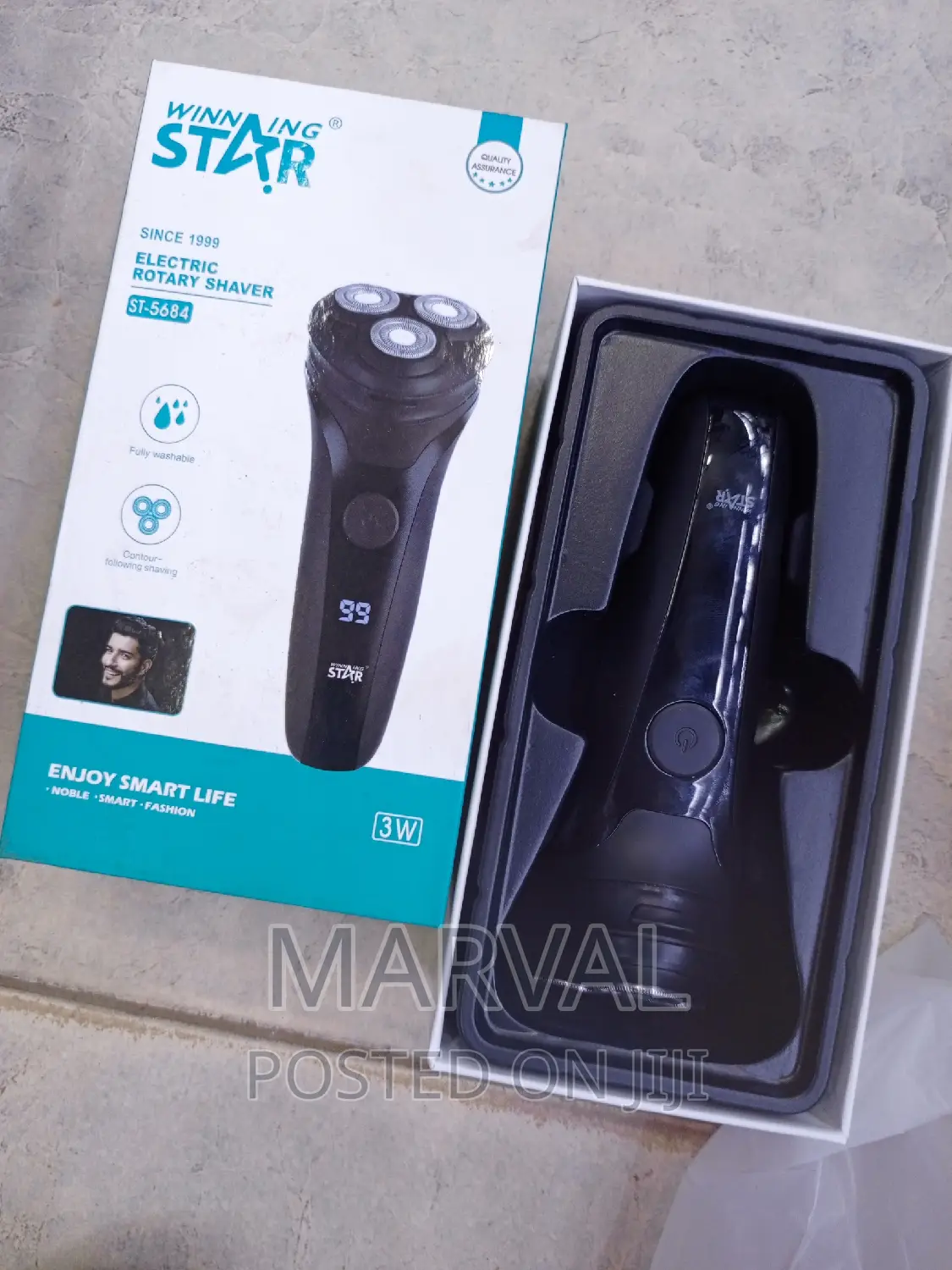 Winning Star 3 Blade Travel Lock Protection Rotary Shaver