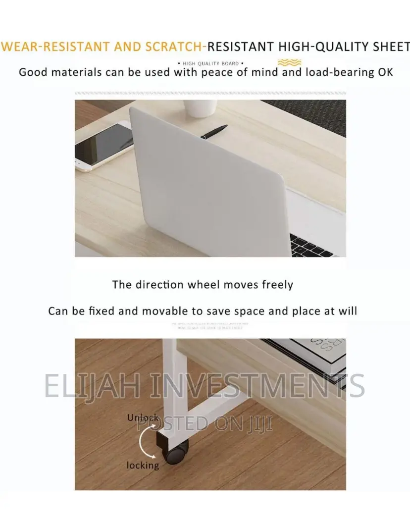 New Adjustable Computer Laptop Desk With Roller