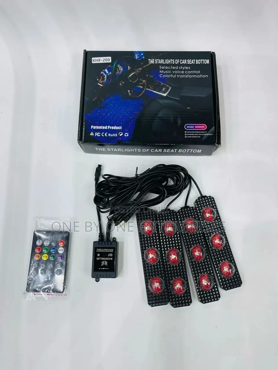 Car LED Atmosphere Lights Under Dash Lighting, With Remote