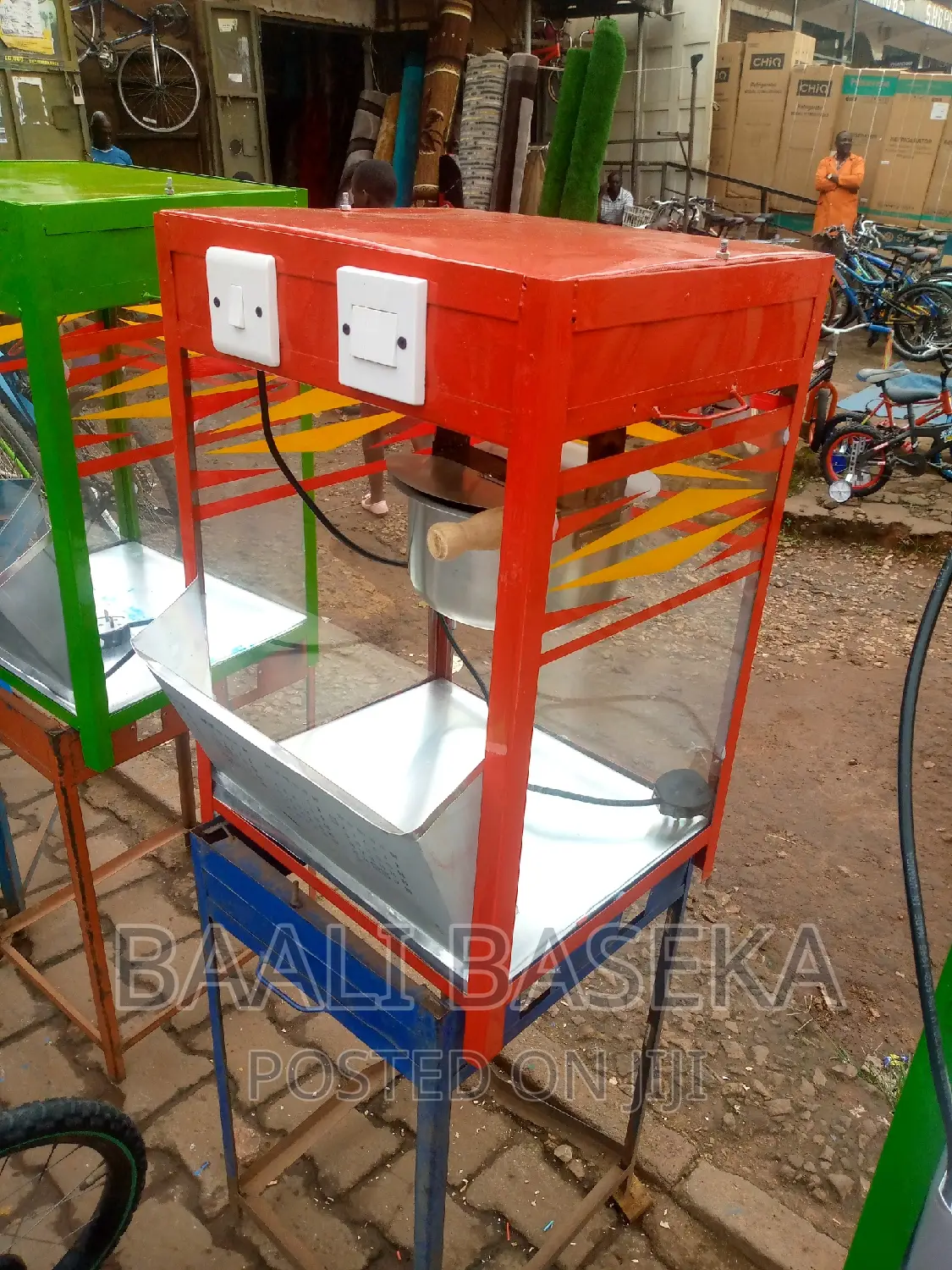 Popcorn Machines/Yellow Stripped/2years Warranty