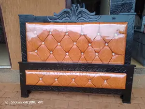 Black and Brown Leather Bed 5by6 on Sale