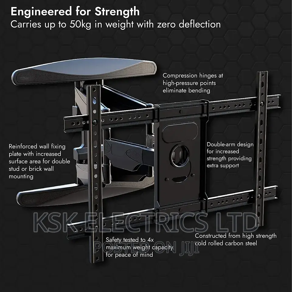 32-65 LNCH Adjustable Tv Wallmount 6 Swingarms Full Motion