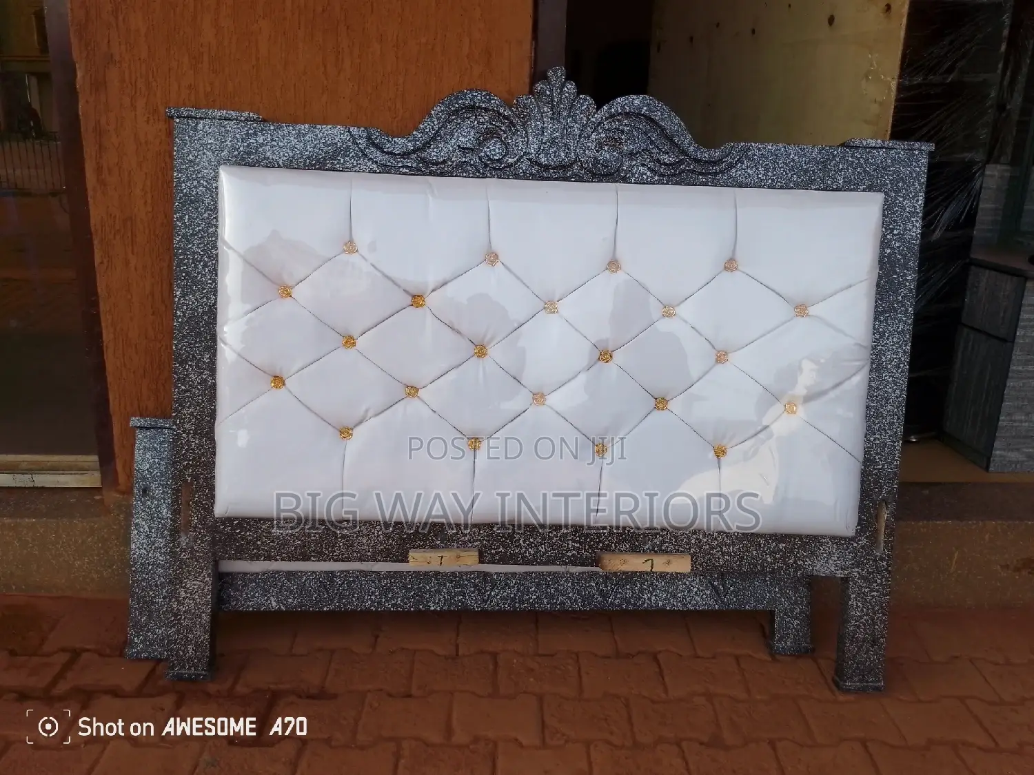 White Leather Bed 5by6 R4
