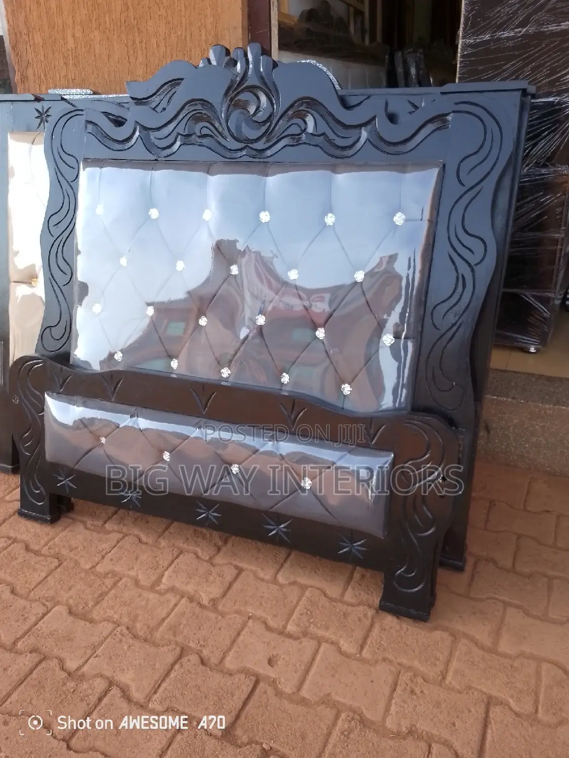 Gray Leather Bed 4by6 Available R