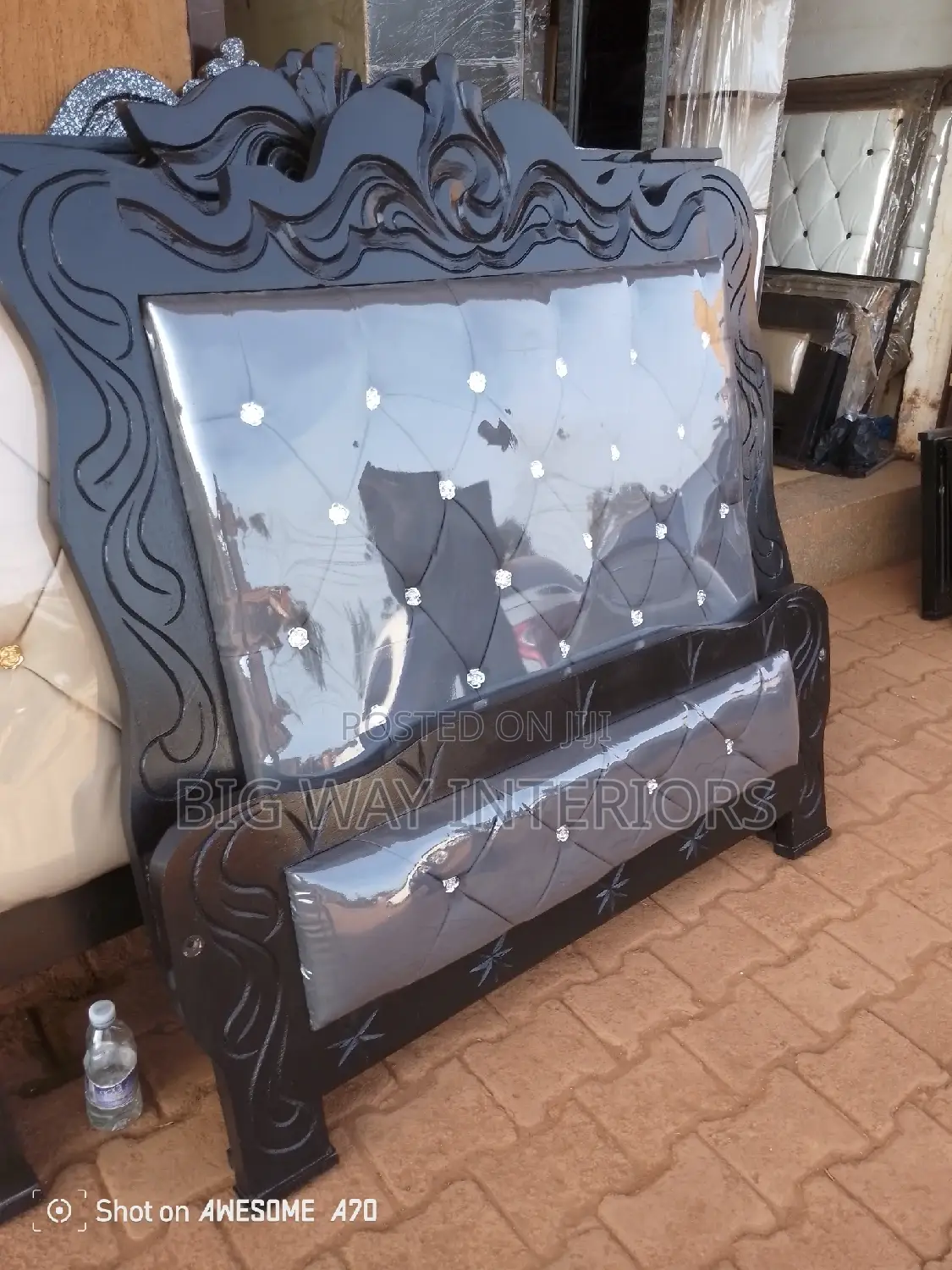 4by6 Gray Leather Bed G