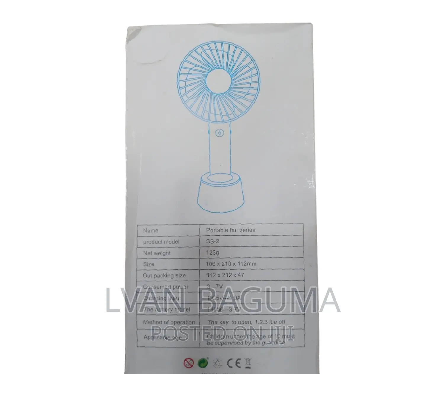 Rechargeable Portable Handheld Mini Fan