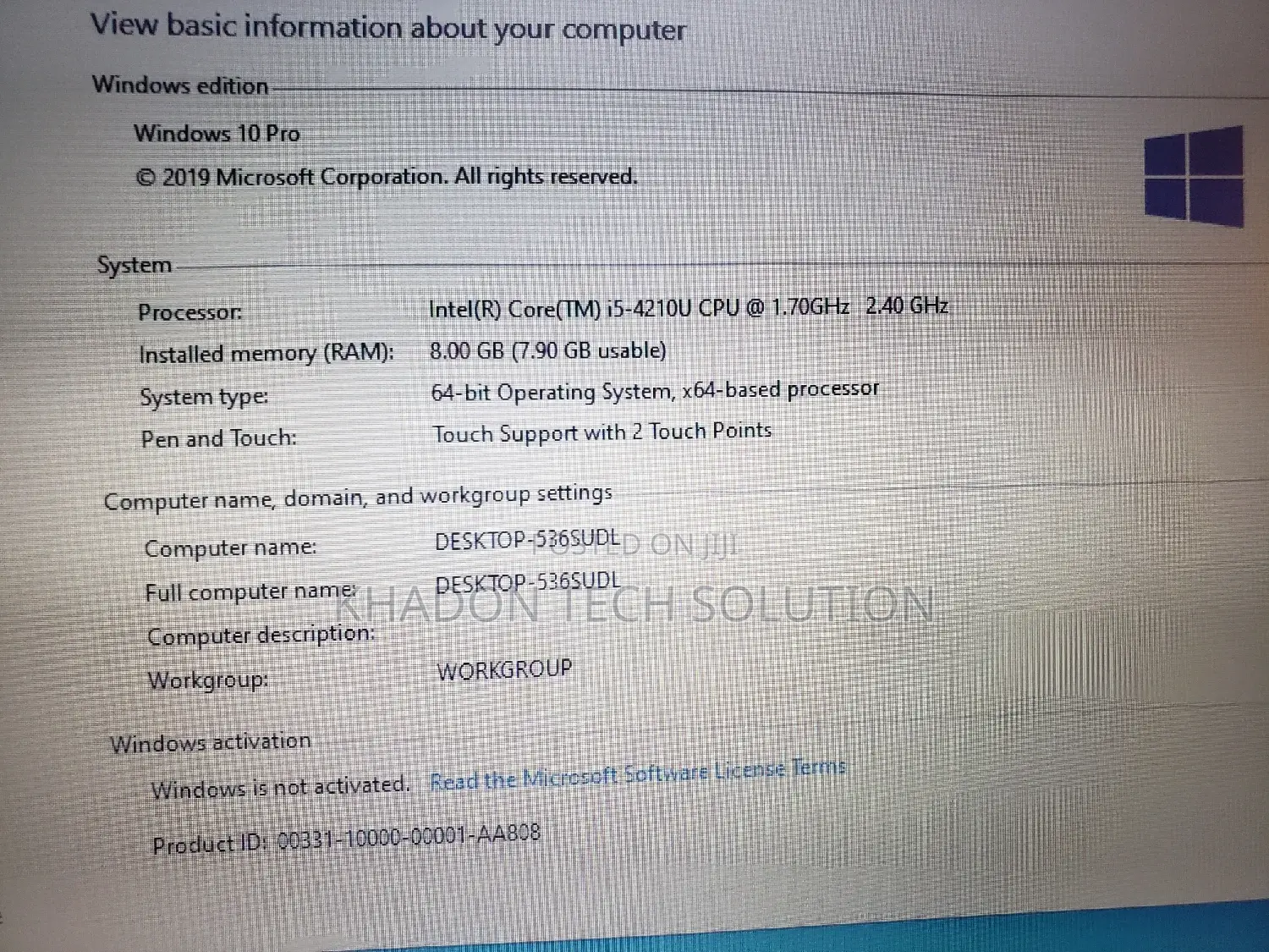 Laptop Lenovo ThinkPad T440 8GB Intel Core I5 HDD 500GB
