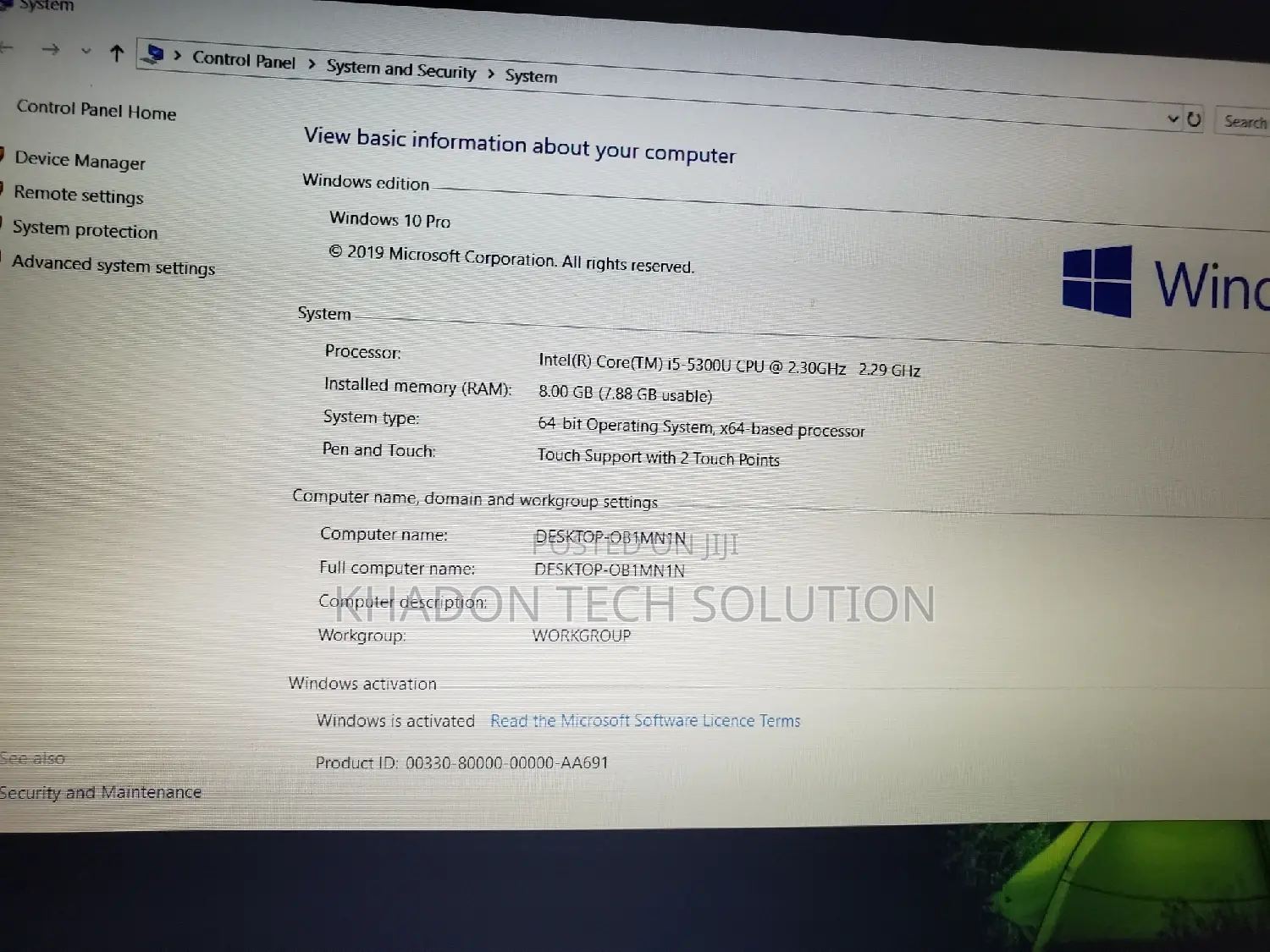 Laptop Lenovo ThinkPad T550 8GB Intel Core I5 SSD 256GB