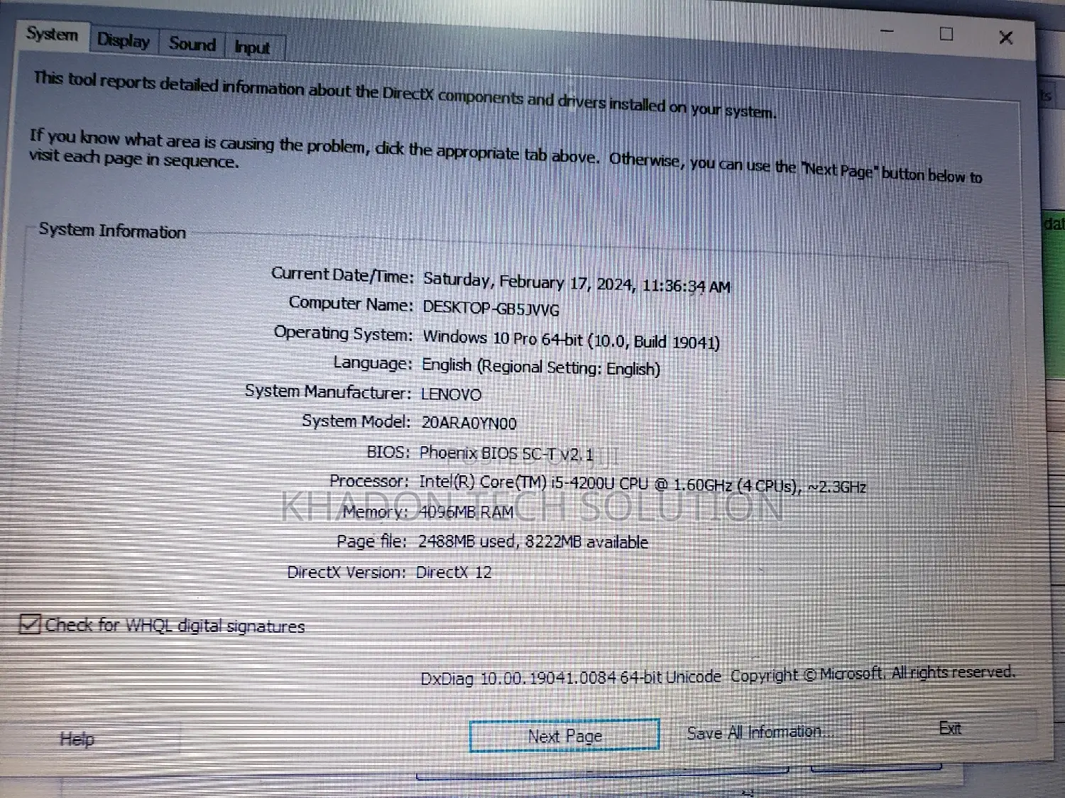 Laptop Lenovo ThinkPad T440s 4GB Intel Core I5 HDD 500GB