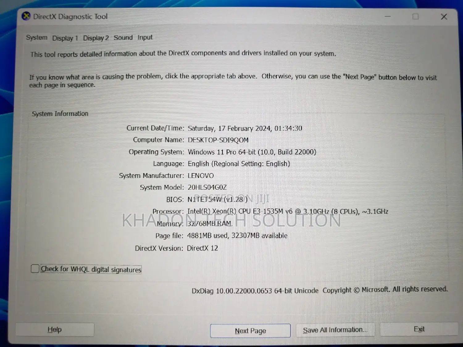 Laptop Lenovo ThinkPad P71 32GB Intel Xeon HDD 1T
