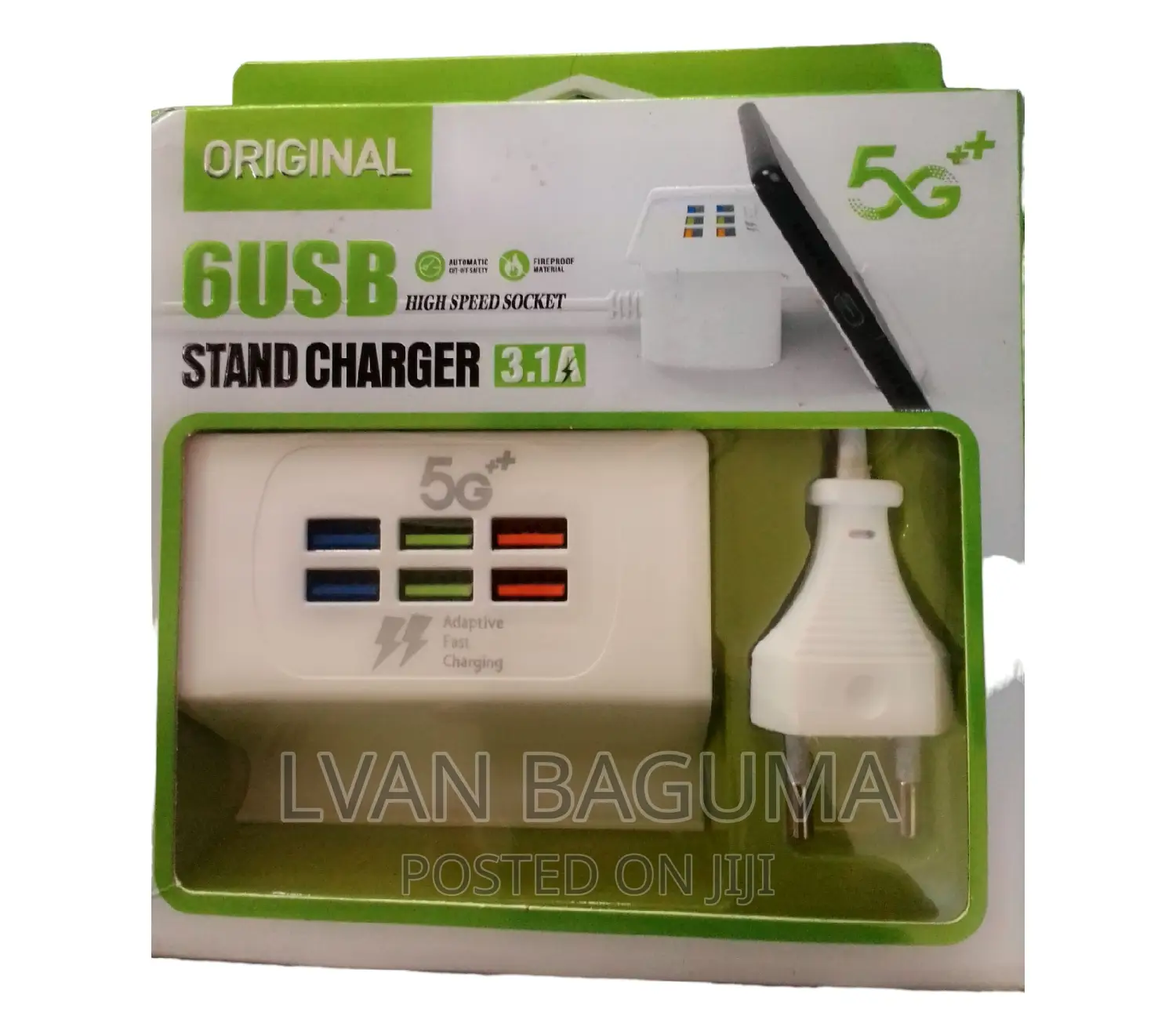 Original 6 USB Ports Stand Charger - High Speed Socket