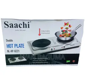 Photo - Saachi Double Hot Plate - Stainless Steel Body