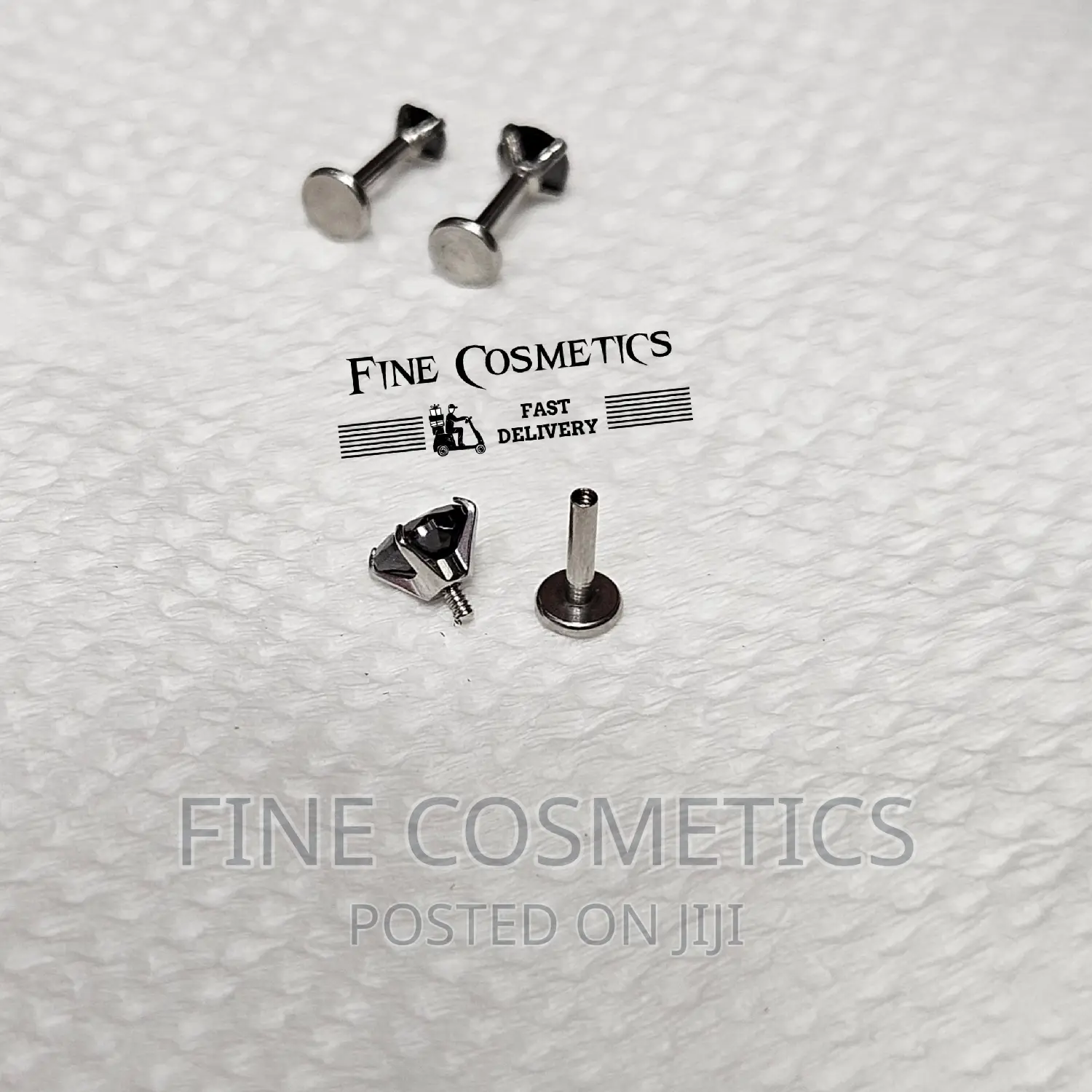 MEN'S BLACK Stainless Steel Ear Studs | 6mm And 8mm Earrings