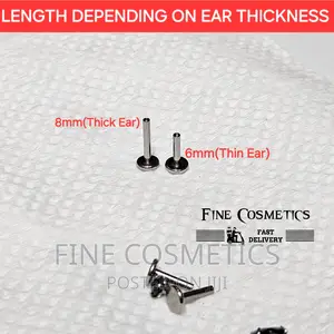 MEN'S BLACK Stainless Steel Ear Studs | 6mm And 8mm Earrings