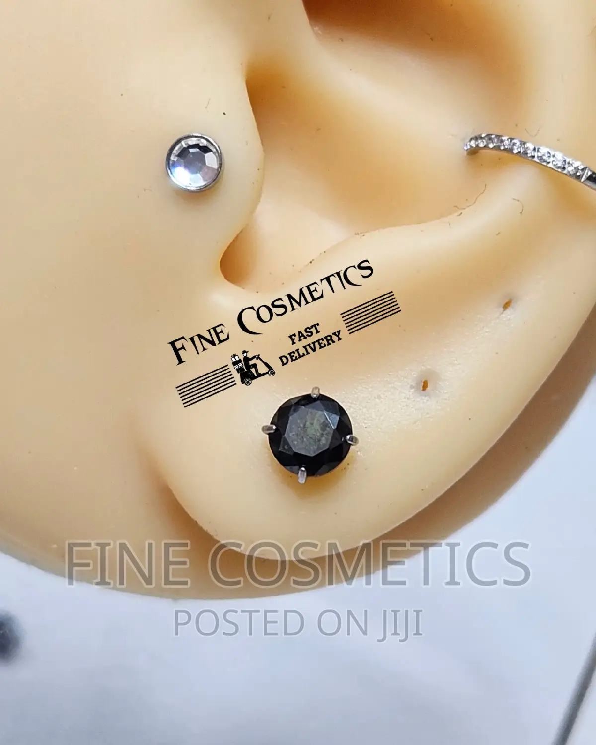 MEN'S BLACK Stainless Steel Ear Studs | 6mm And 8mm Earrings