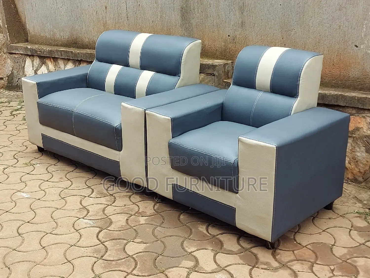 Pure Leather Three Seaters Sofas