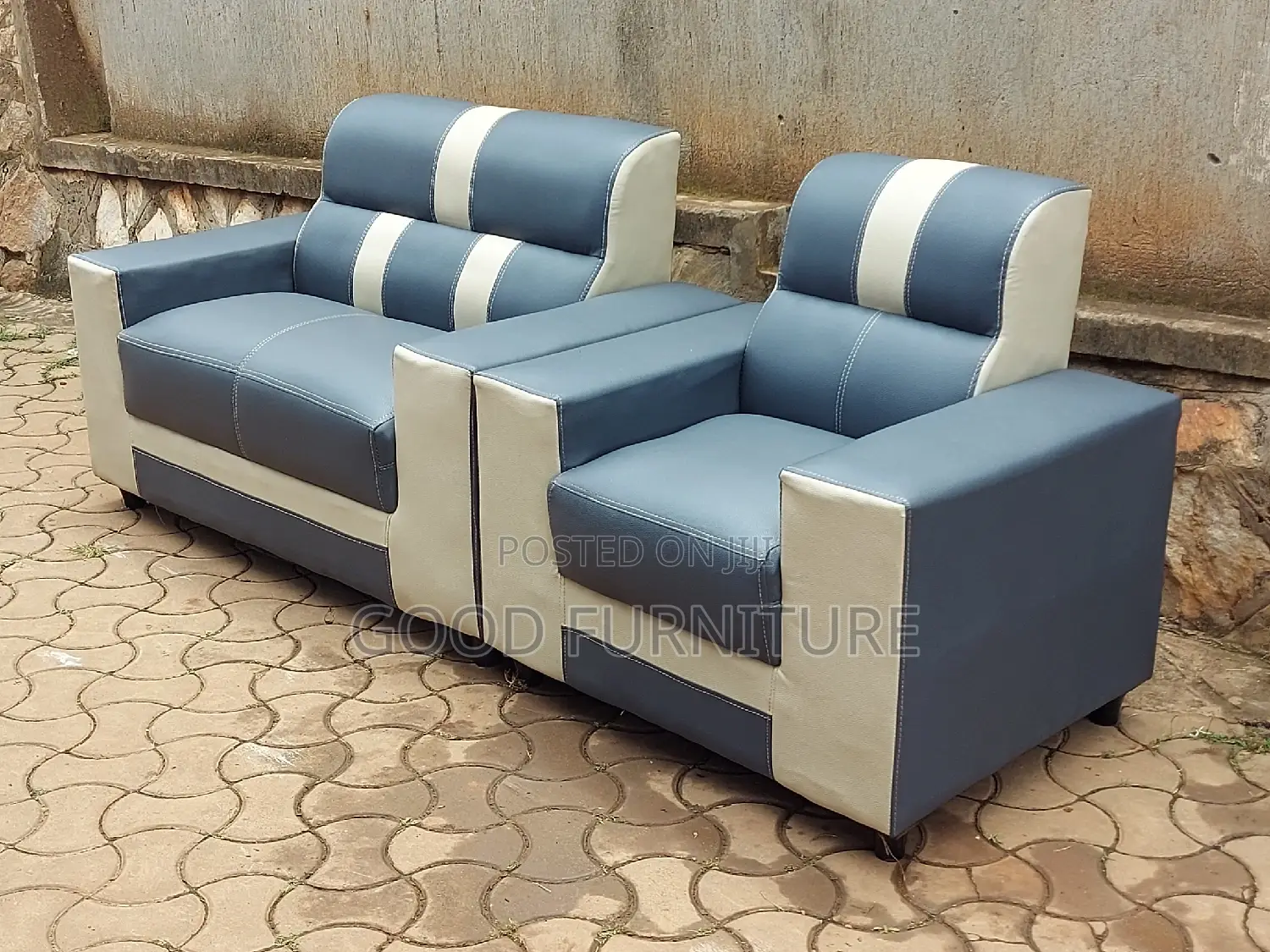 Pure Leather Three Seaters Sofas