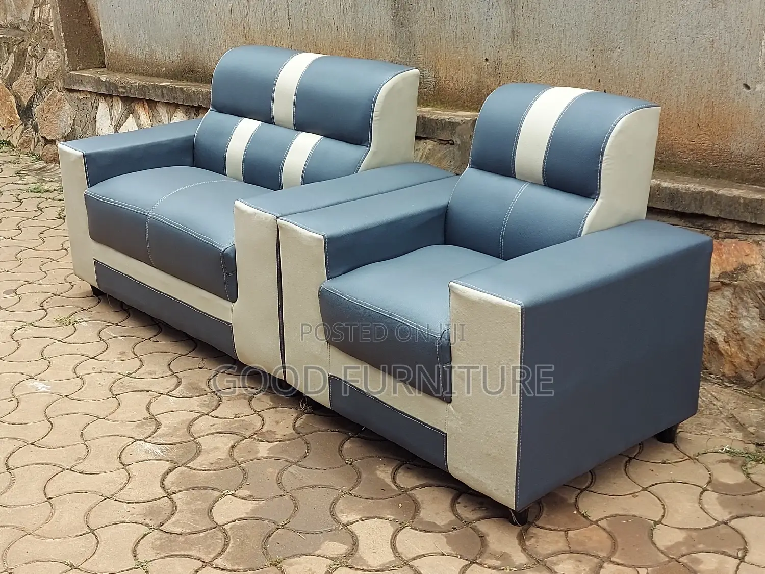 Pure Leather Three Seaters Sofas