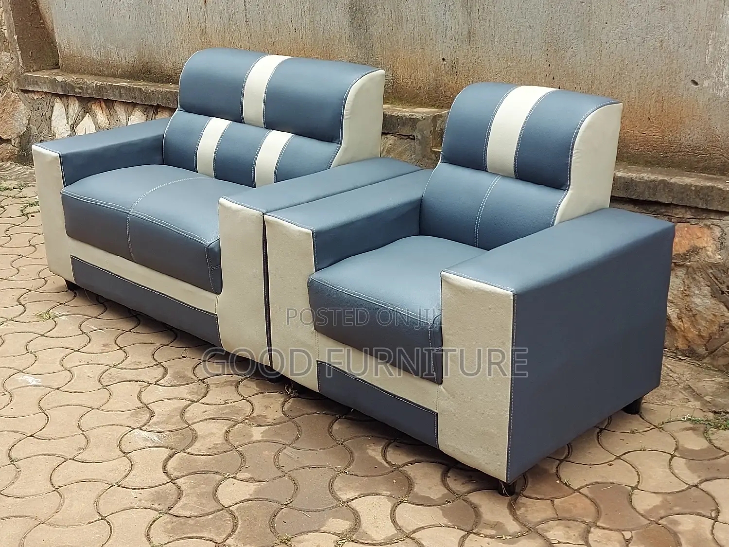 Pure Leather Three Seaters Sofas