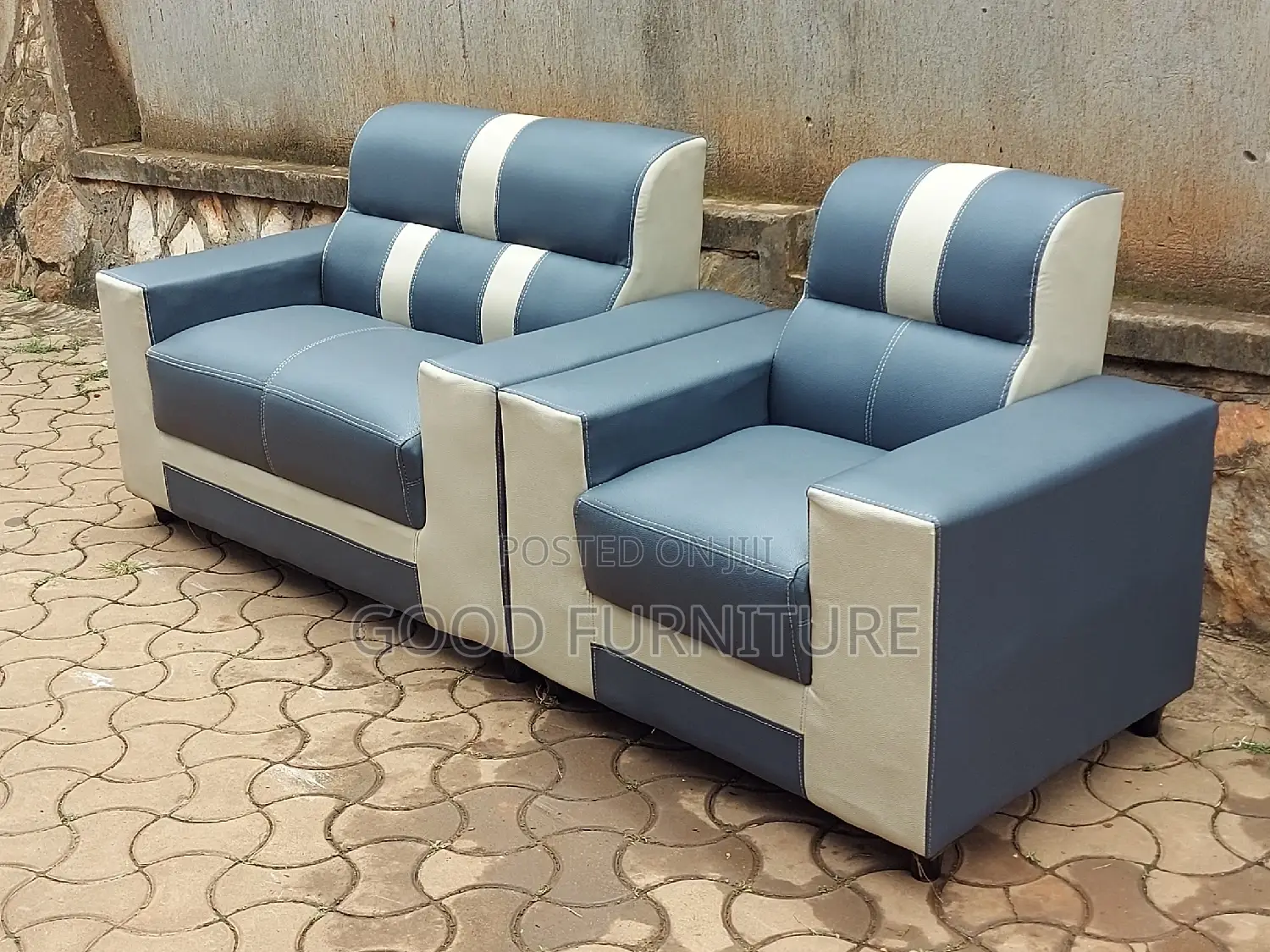 Pure Leather Three Seaters Sofas