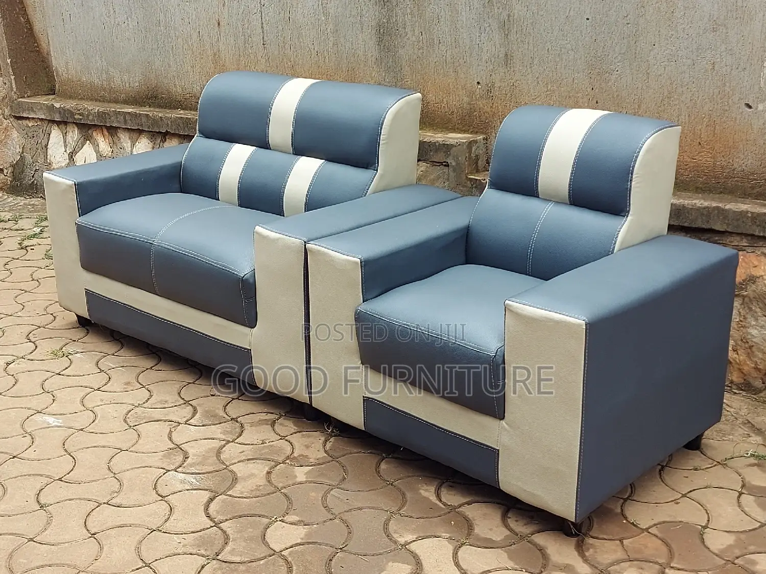 Pure Leather Three Seaters Sofas