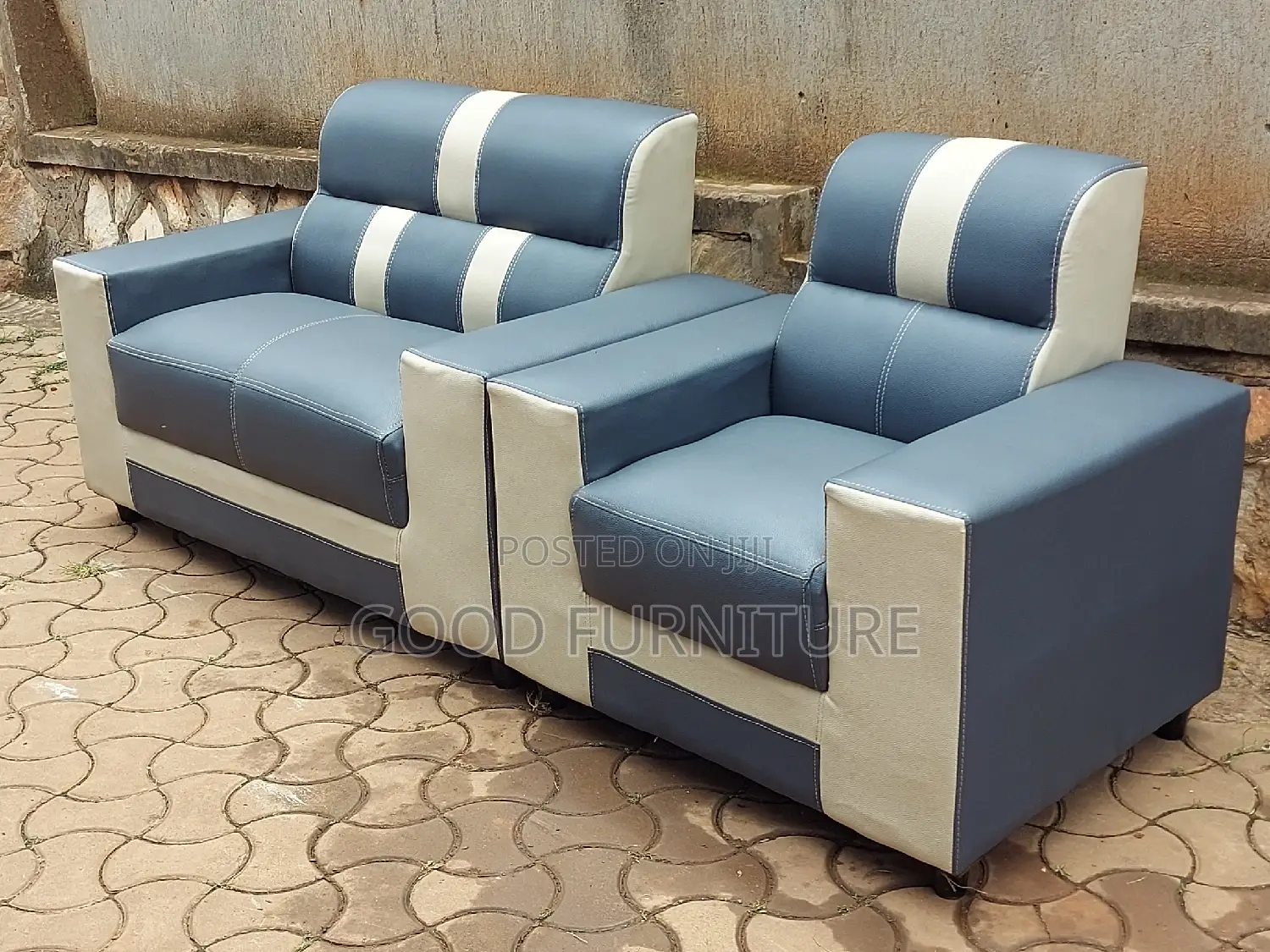 Pure Leather Three Seaters Sofas