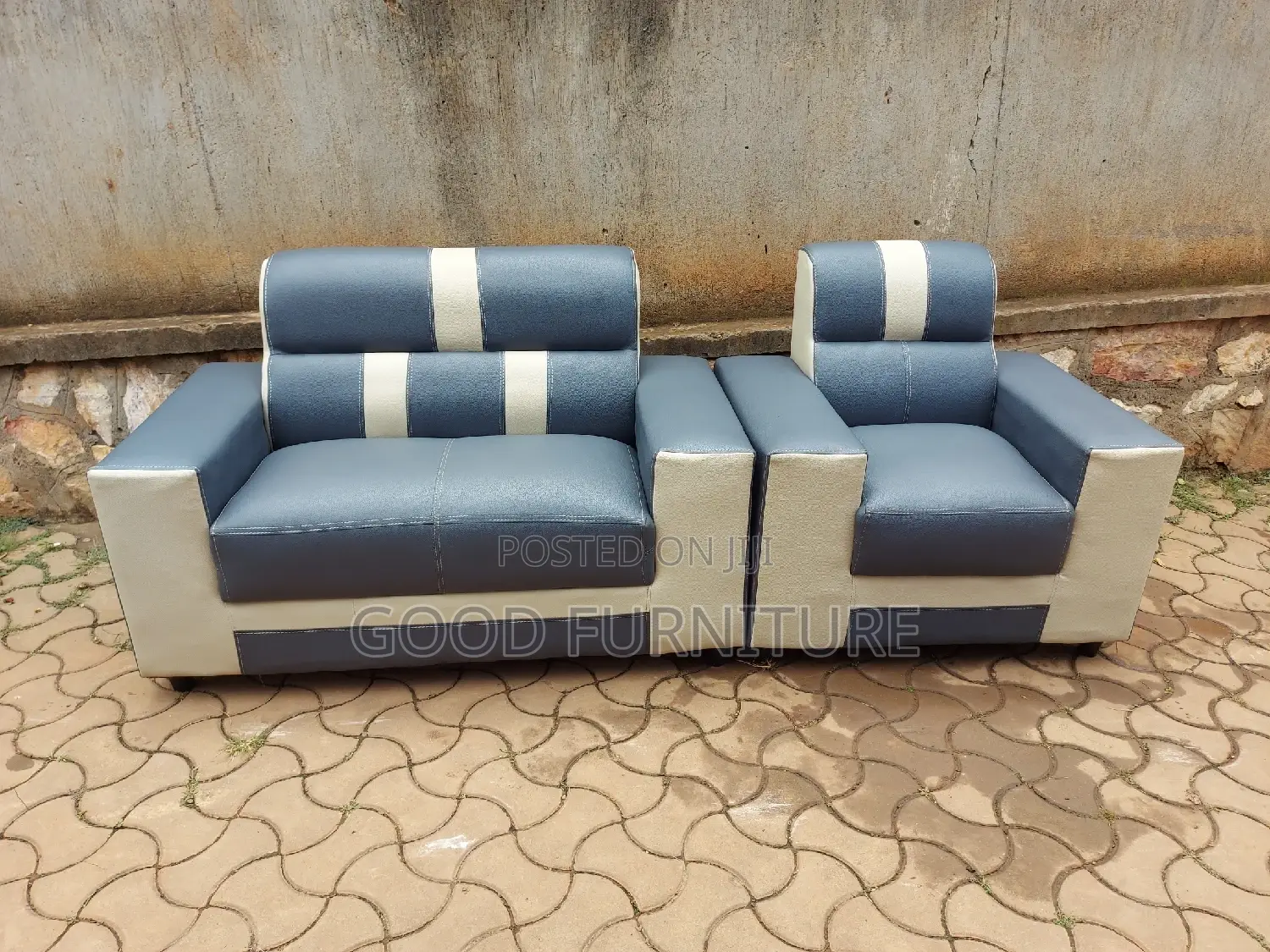 Pure Leather Three Seaters Sofas