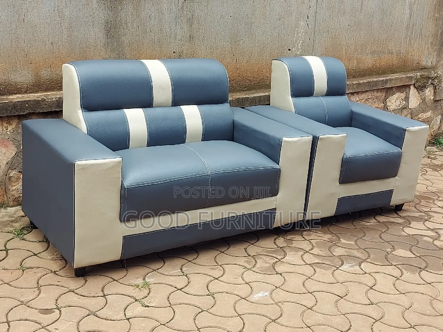 Pure Leather Three Seaters Sofas