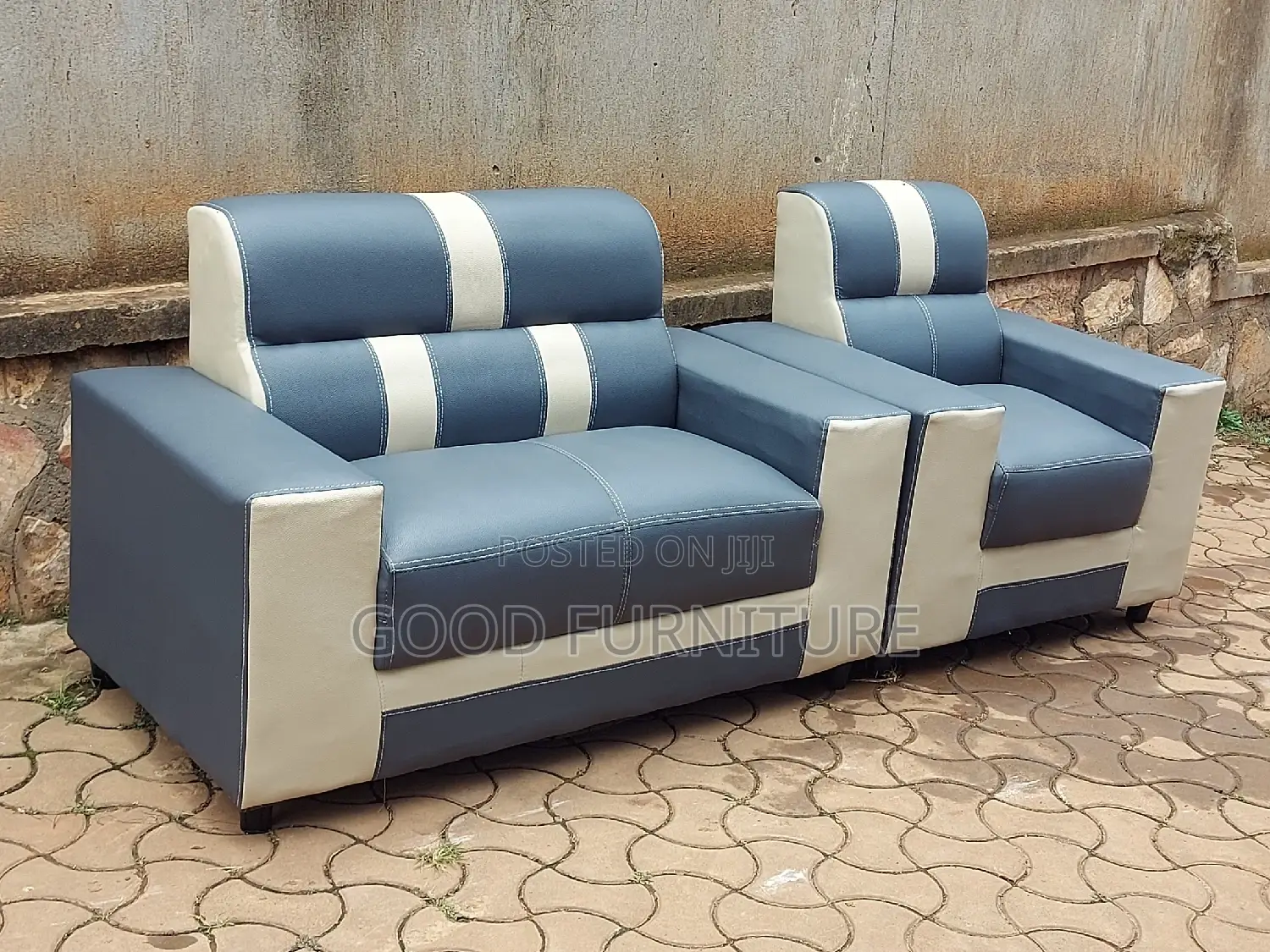 Pure Leather Three Seaters Sofas