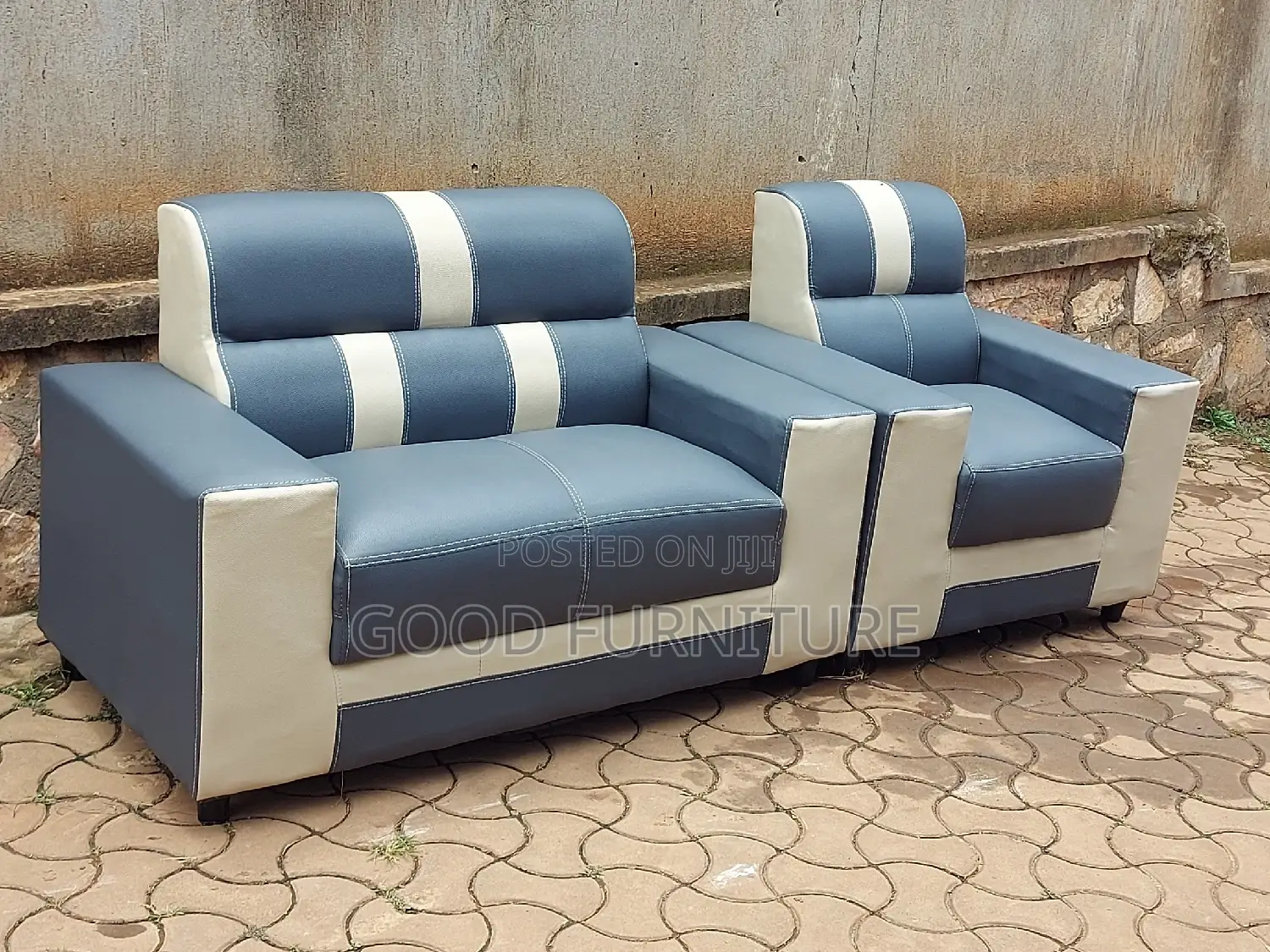 Pure Leather Three Seaters Sofas