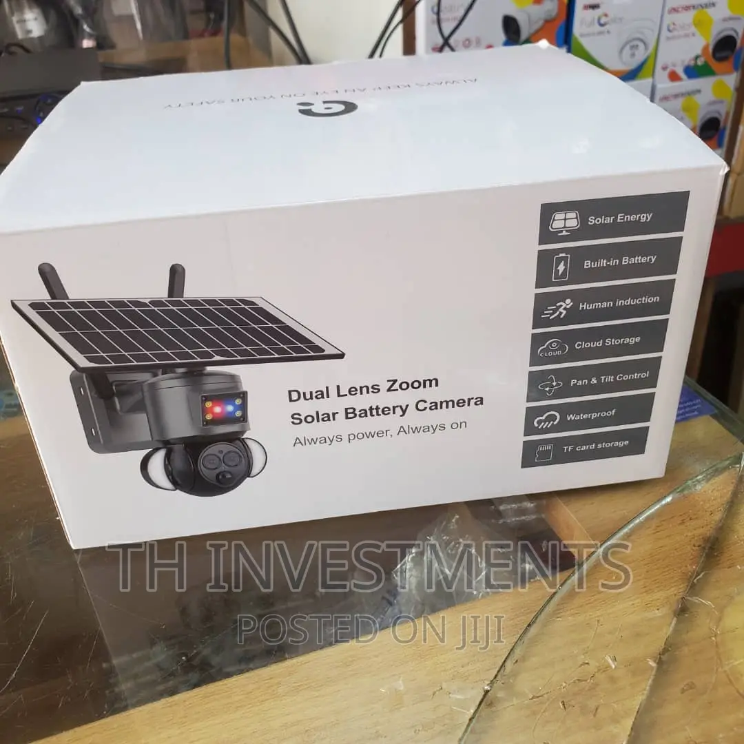 Dual Lens Solar Battery Camera.