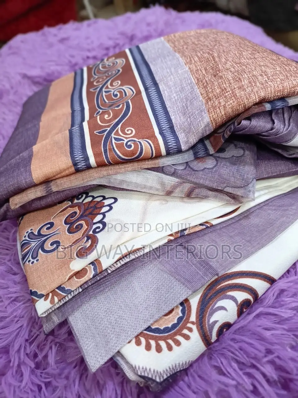 3pcs Curtains With Net A1