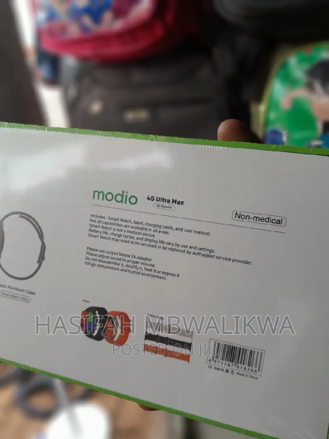 4G Ultra Max Smart Watch 64GB With a Simcard- 3 Pairs Strap