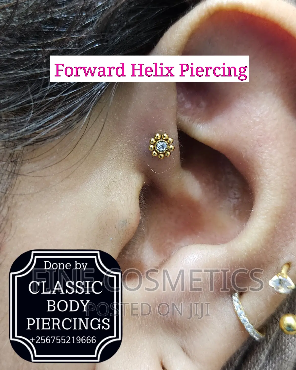 SUNFLOWER EAR/NOSE STUD | Steel Internally Threaded Earring