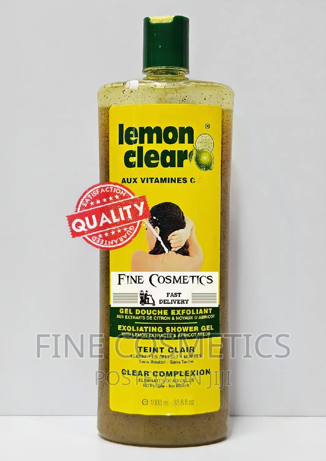 LEMON CLEAR Exfoliating Apricot Shower Gel Wiz Lemon Extract