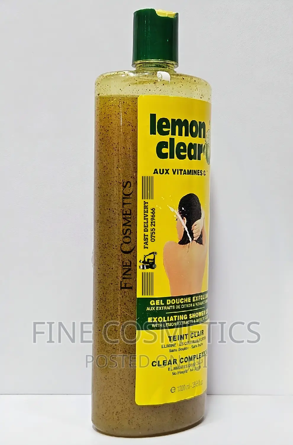 LEMON CLEAR Exfoliating Apricot Shower Gel Wiz Lemon Extract