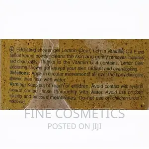 LEMON CLEAR Exfoliating Apricot Shower Gel Wiz Lemon Extract