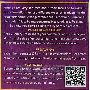 Parley Beauty Cream for Dark Circle Around Eye Black Spots