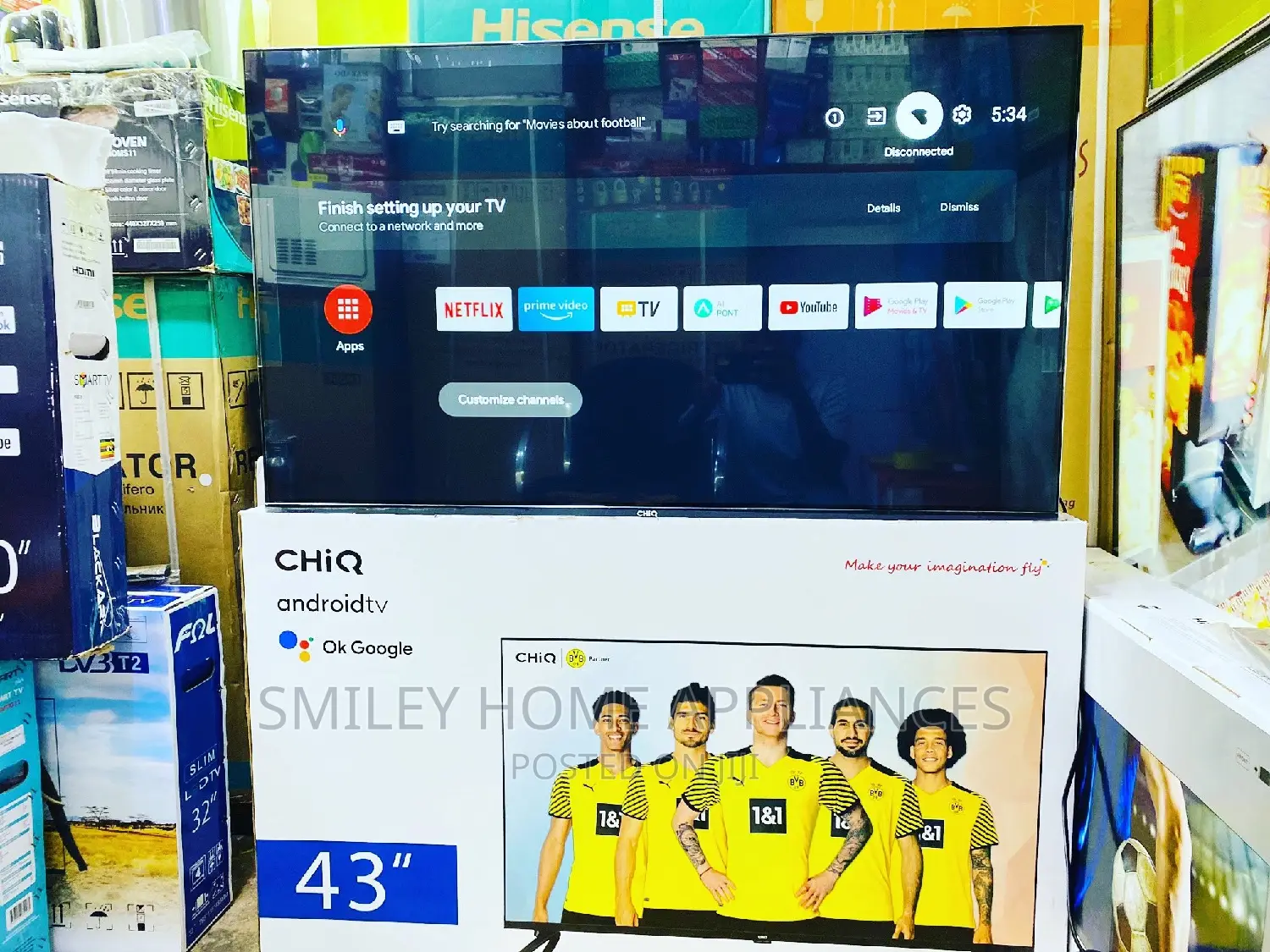 Chiq 43inches Android Tv With Bluetooth