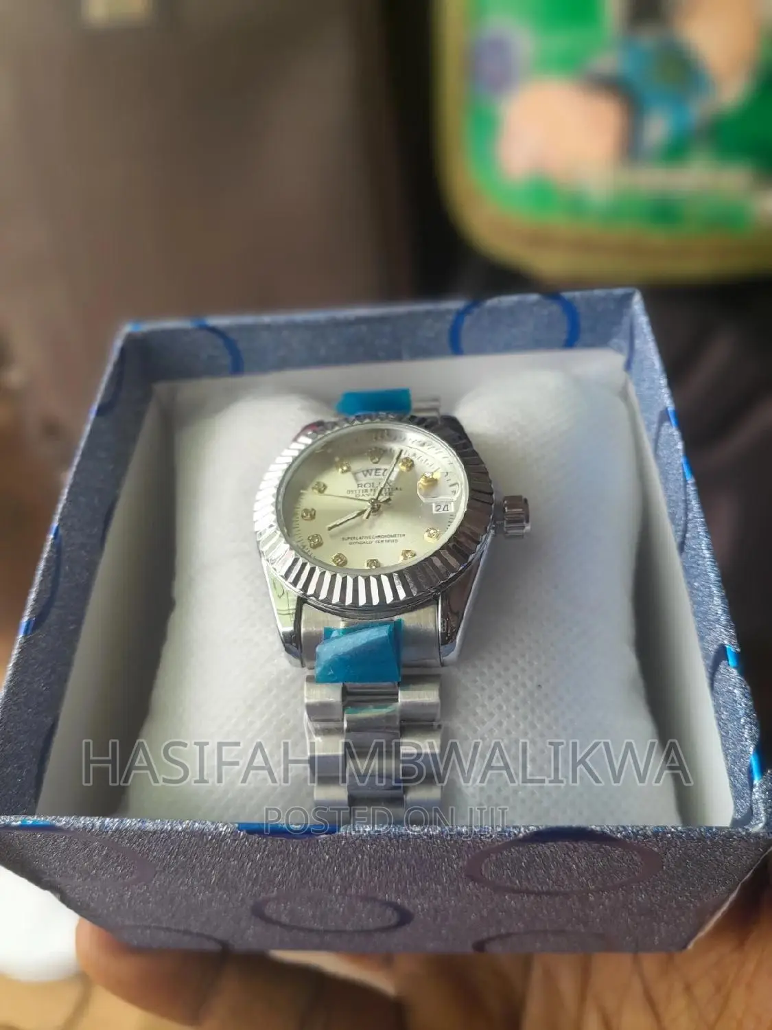 Silver Rolex Ladies Watch With a Gift Box