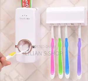 Wall Mount Toothpaste Despenser and Tooth Brush Holder