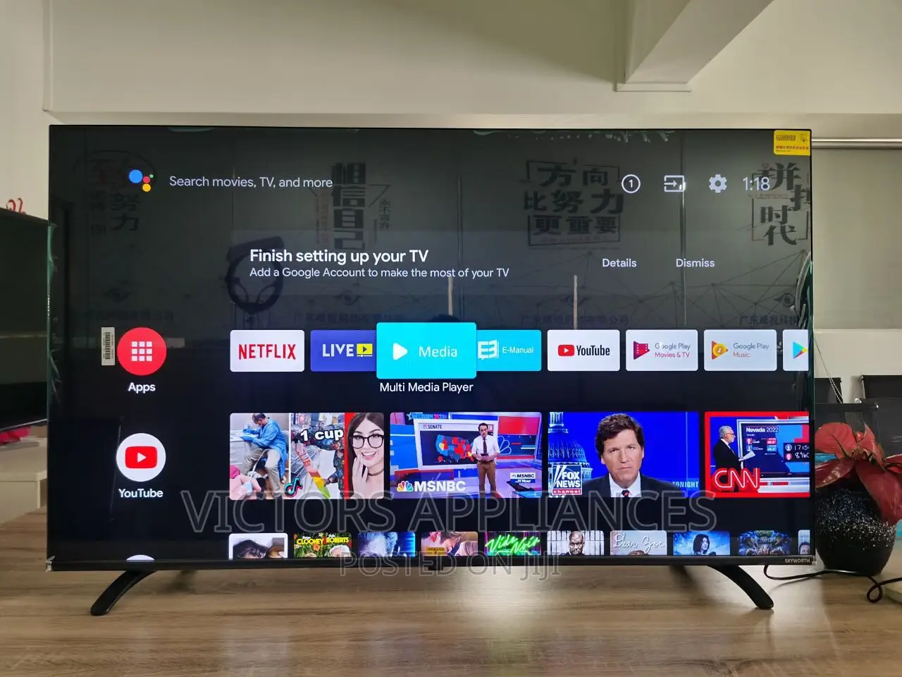 Skyworth 43inches Frameless Android Smart Tv