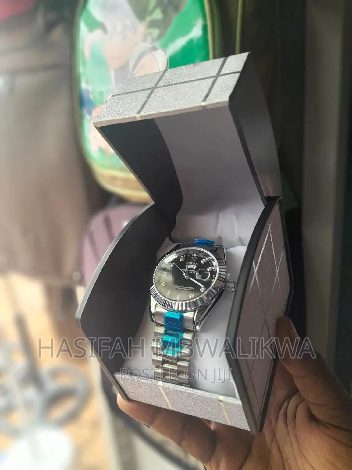 Silver Rolex Men's Watch With a Gift Box
