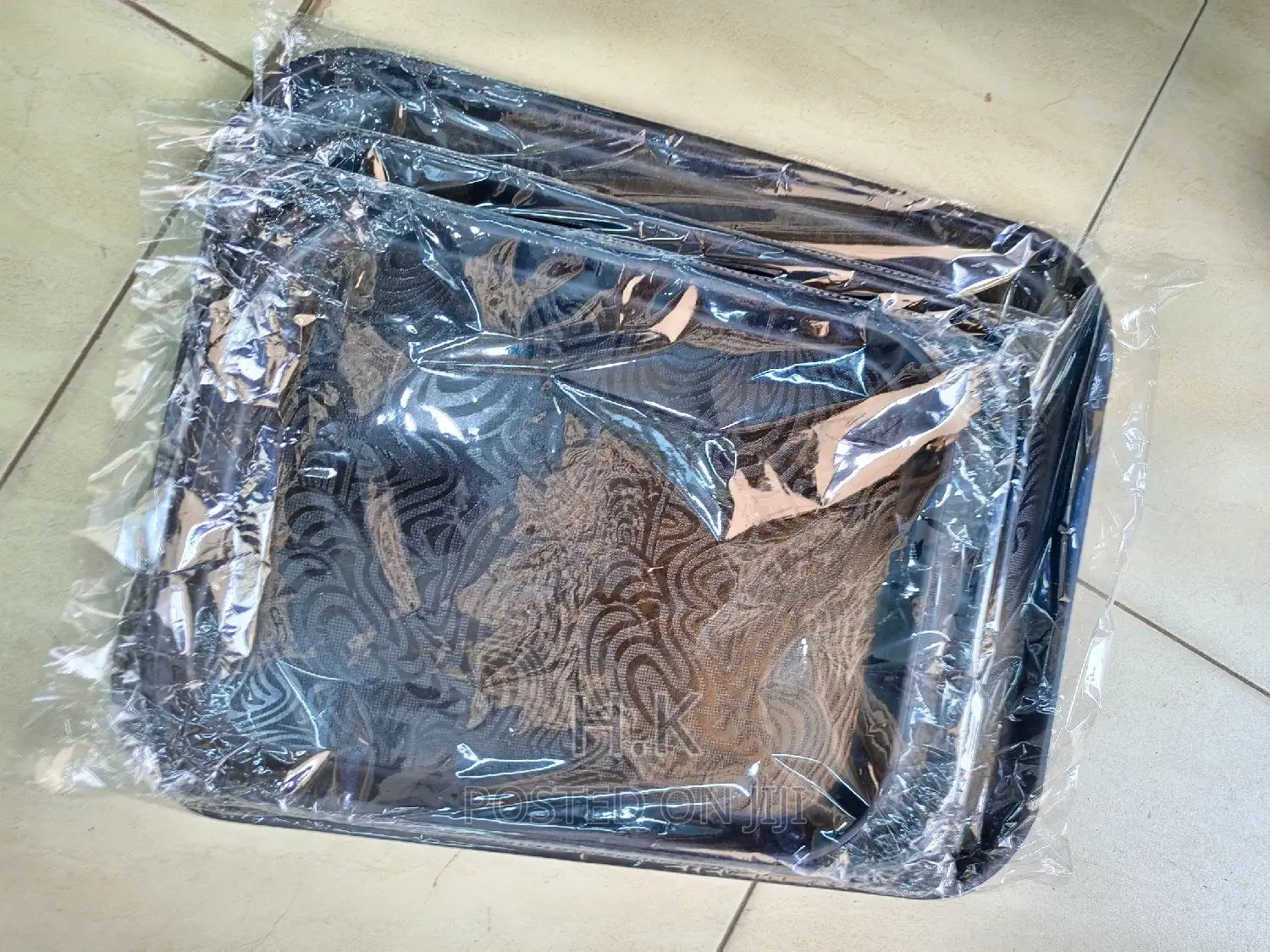 Black Tray Set of 3pcs