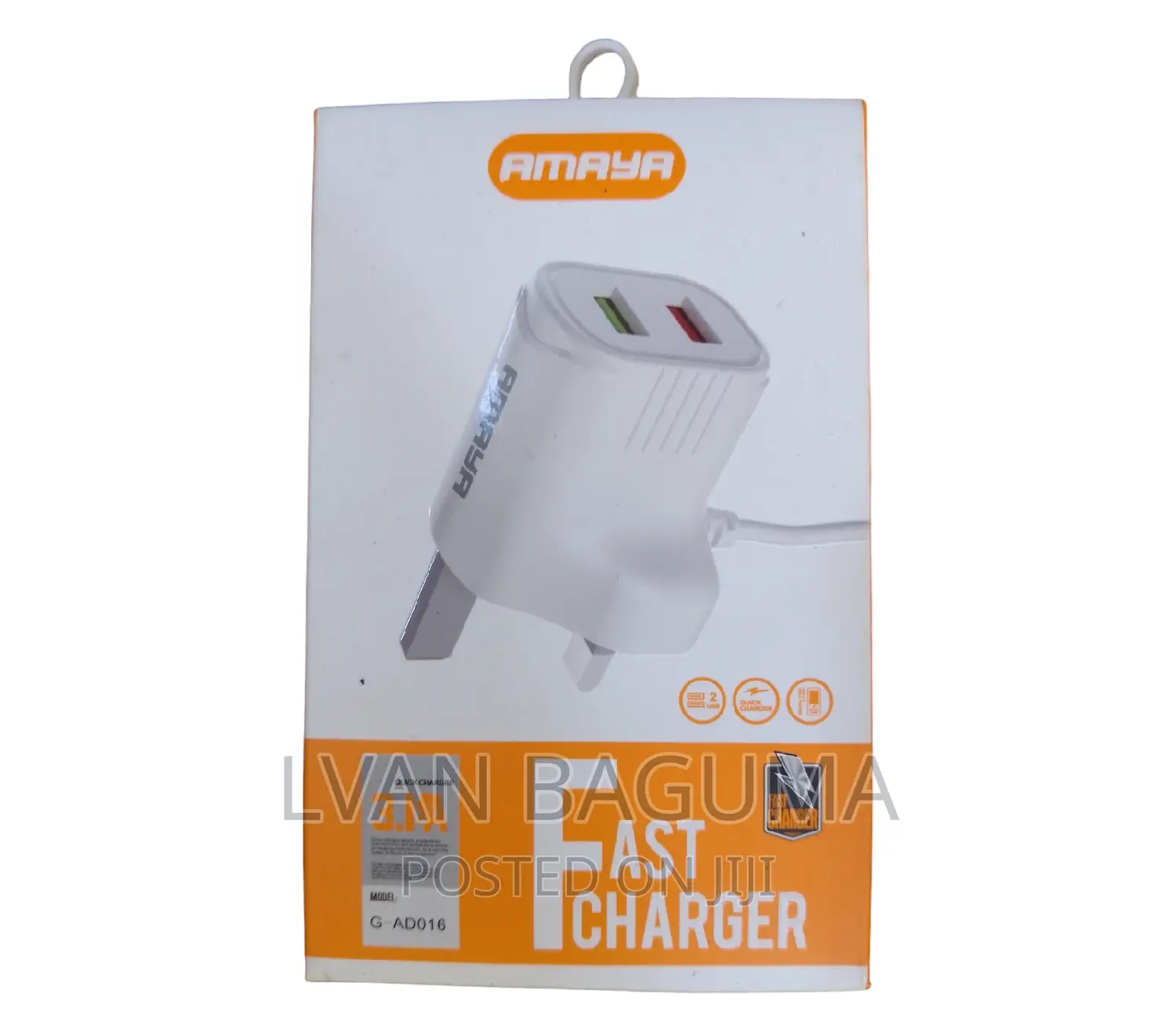 Amaya High Speed Charging Adapter - High Quality, 2 USB Port