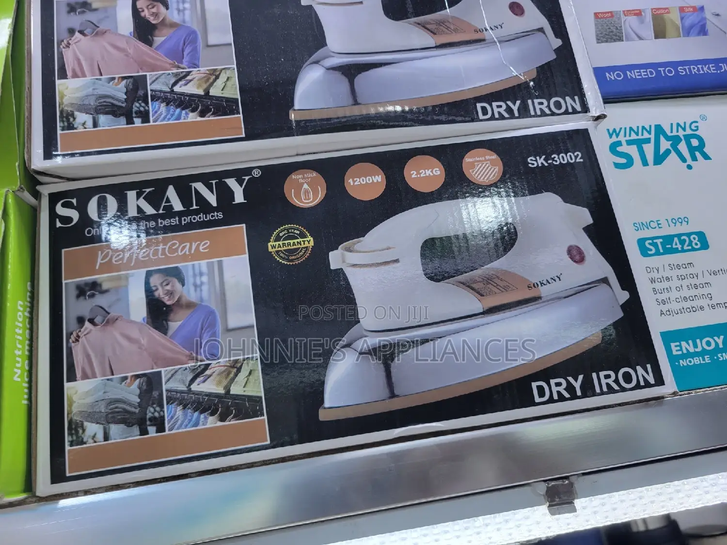 Sokany Dry Iron 1yr Warranty