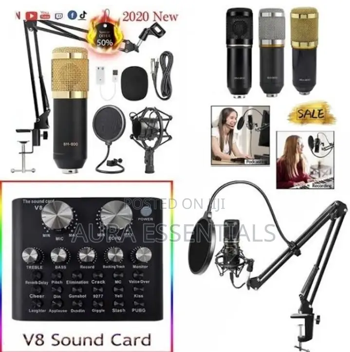 Live Broadcast Equipment BM-800 Condenser Microphone Kit V8
