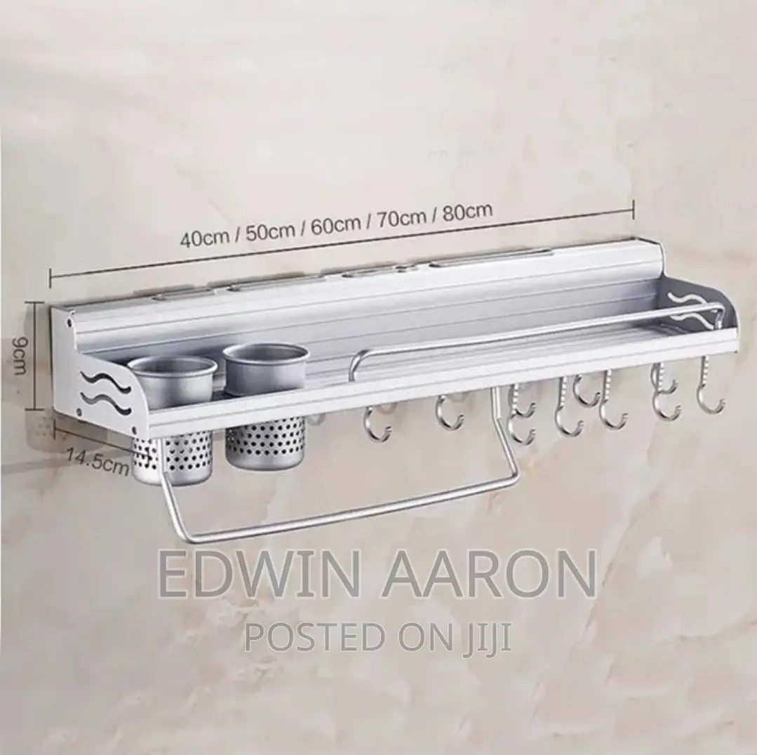 Aluminum Wall Mount Kitchen Rack / Organizer