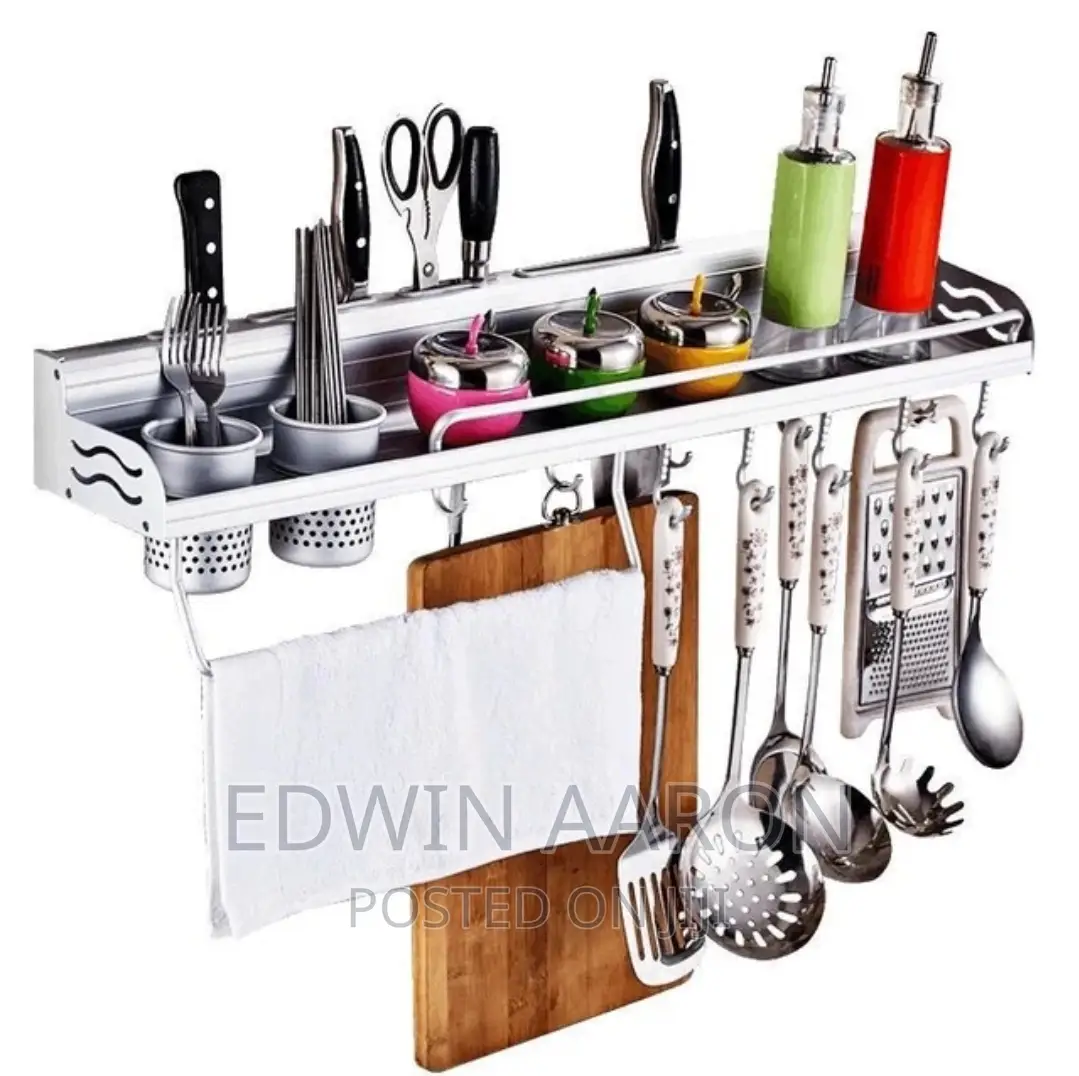 Aluminum Wall Mount Kitchen Rack / Organizer