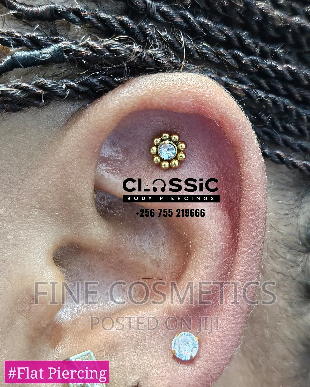 SUNFLOWER EAR/NOSE STUD | Steel Internally Threaded Earring